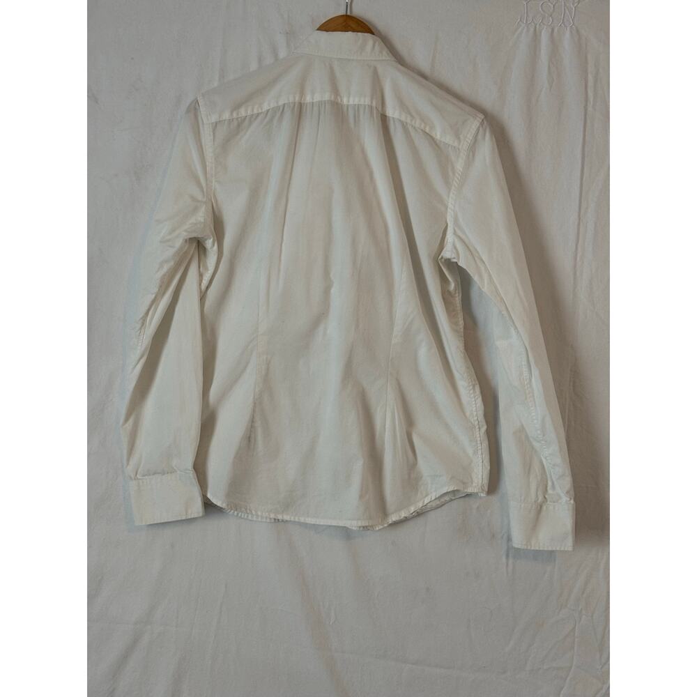 Lauren Ralph Lauren Women’s White Ruffle Front Blouse Poet Victorian Size L - Picture 4 of 6